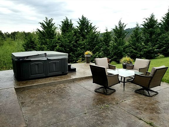 Stamped concrete patio