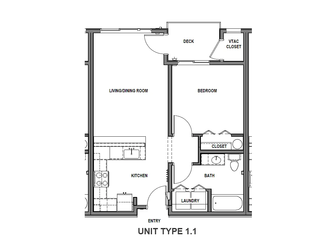 Floor plan One-Bedroom