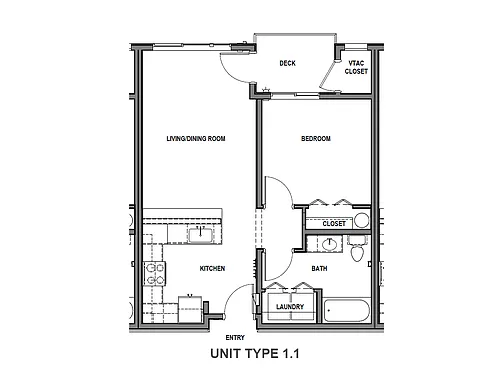 Floor plan One-Bedroom