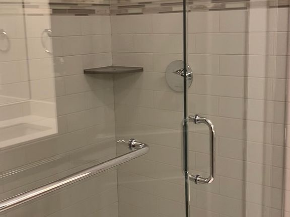 Large glass & tile shower