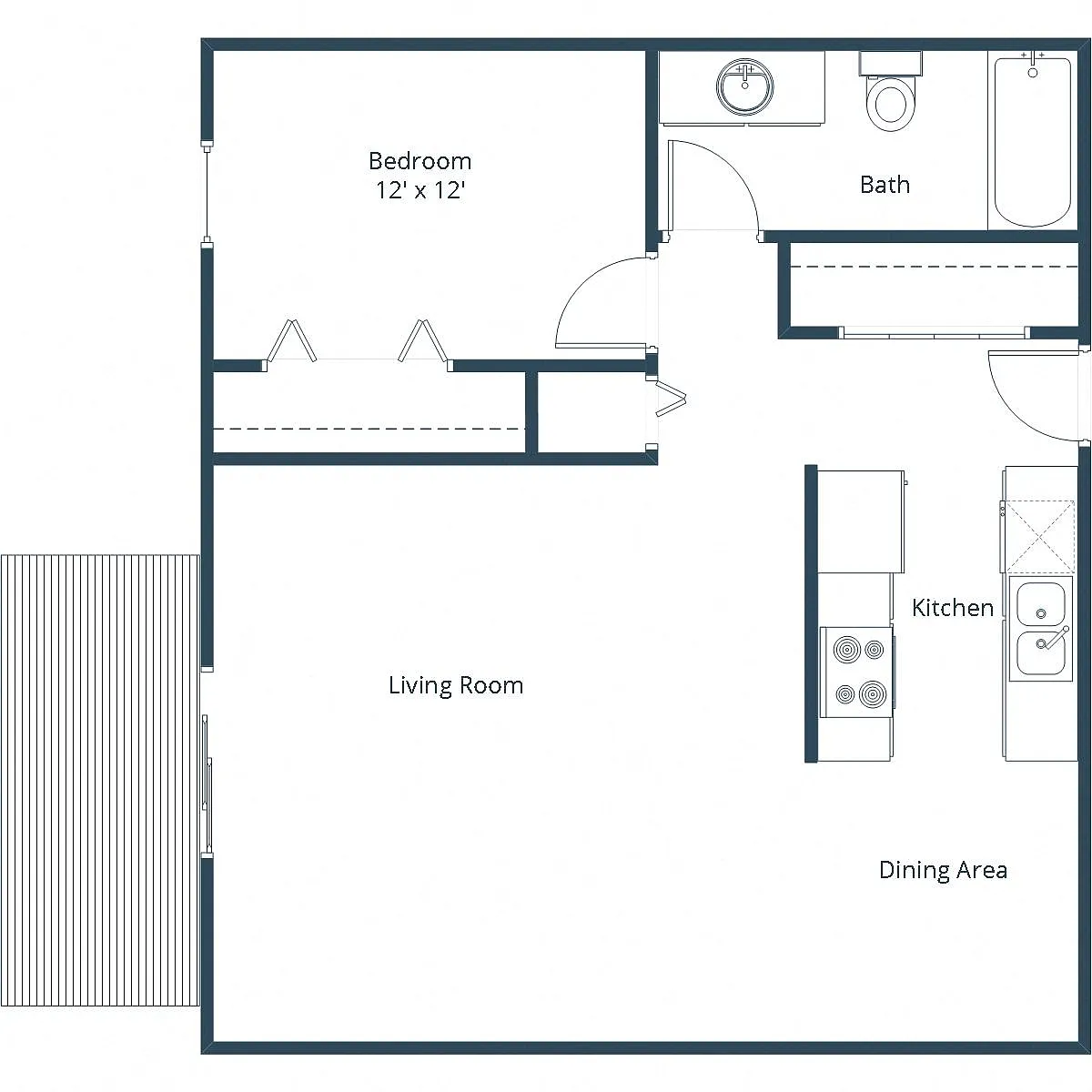 Floor plan One Bedroom 11A