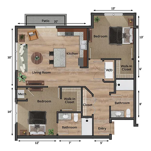 Floor plan Shooting Star (D1)