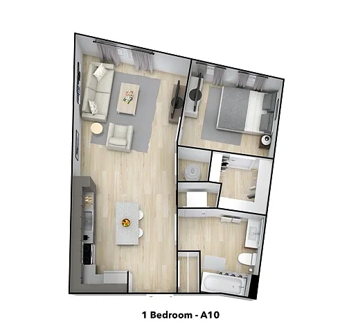 Floor plan 1 Bedroom - A10