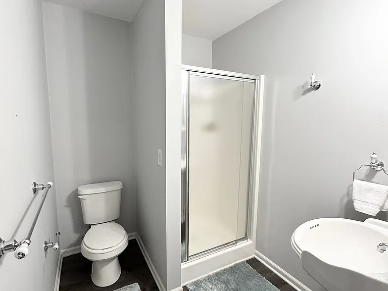 Basement full bath with shower