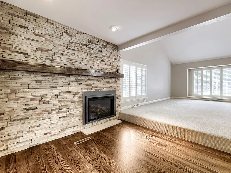 Cozy Reading Room with fireplace