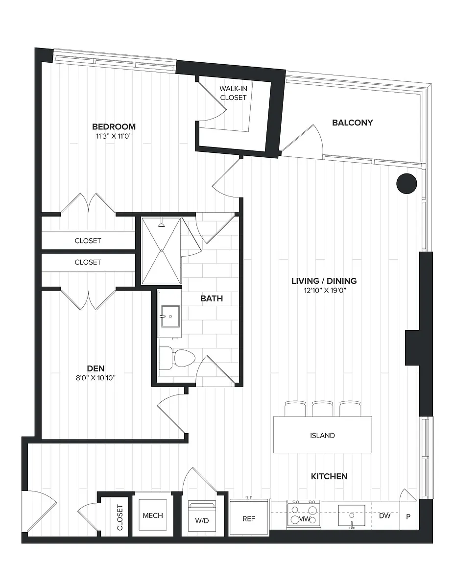 Floor plan 01BRD-03 Den