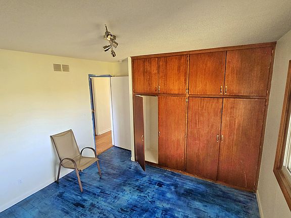 Master bedroom with large closets