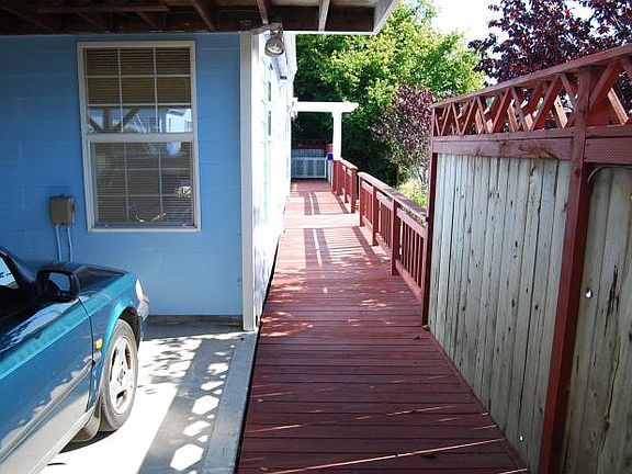 front deck from carport t