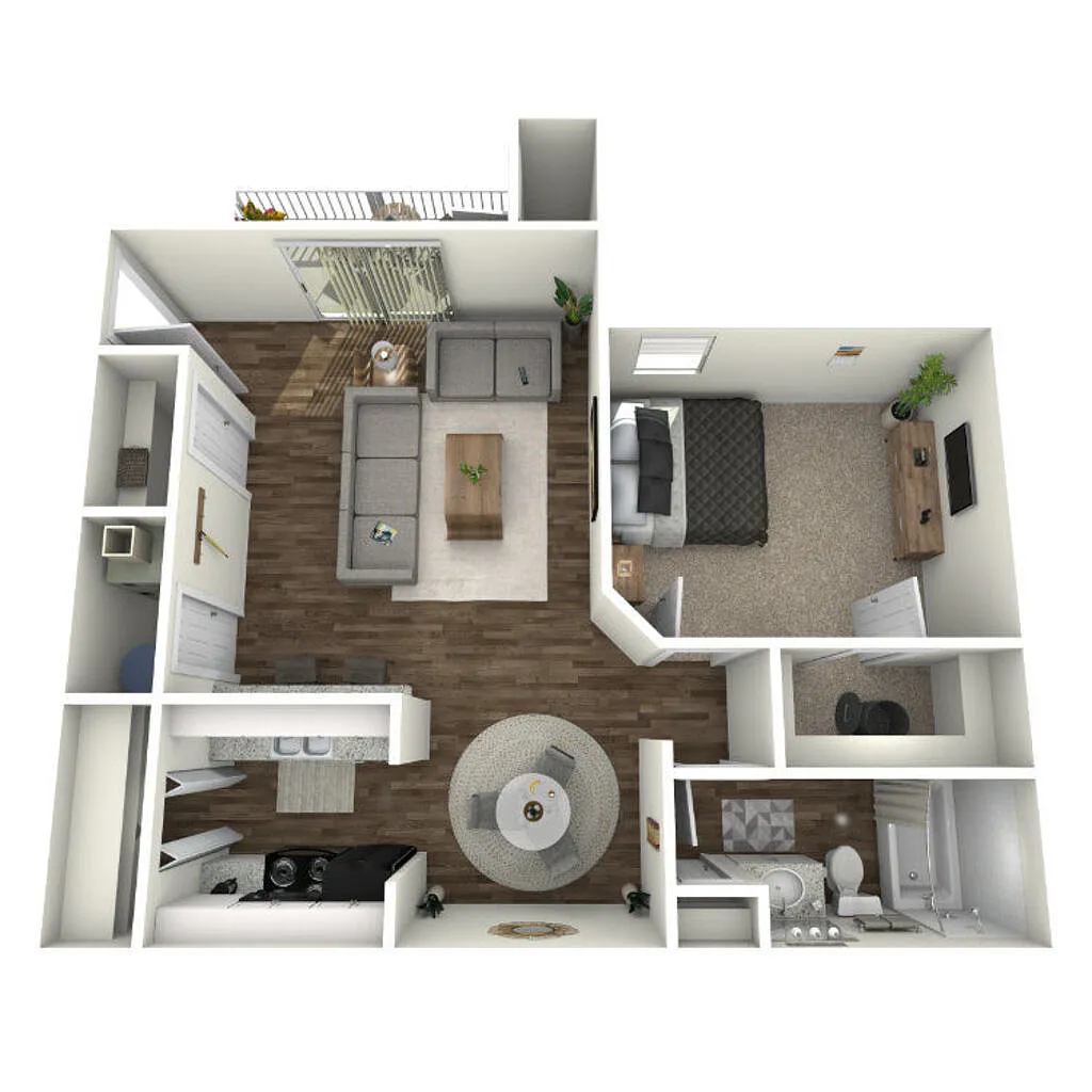 Floor plan 1 Bed 1 Bath