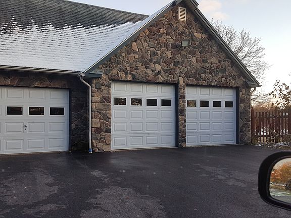 Garage side - all stone