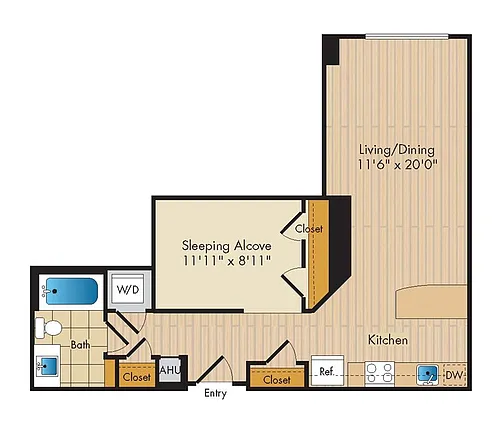 Floor plan Studio-A7b