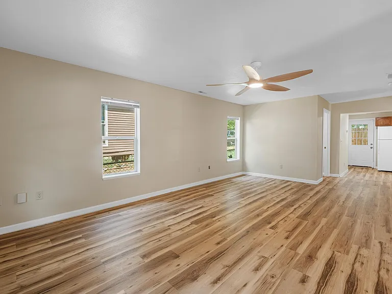 Living room and dining room