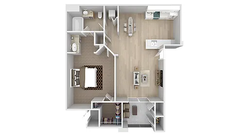Floor plan 1X1U