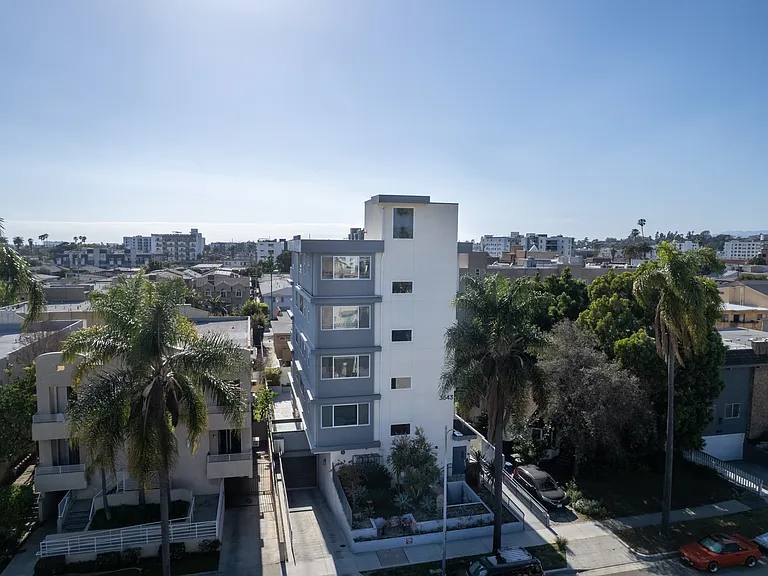 Aerial shot of the building
