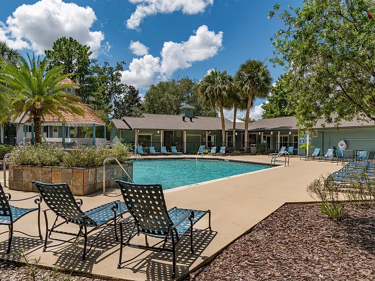 Lounge by the pool on sunny days