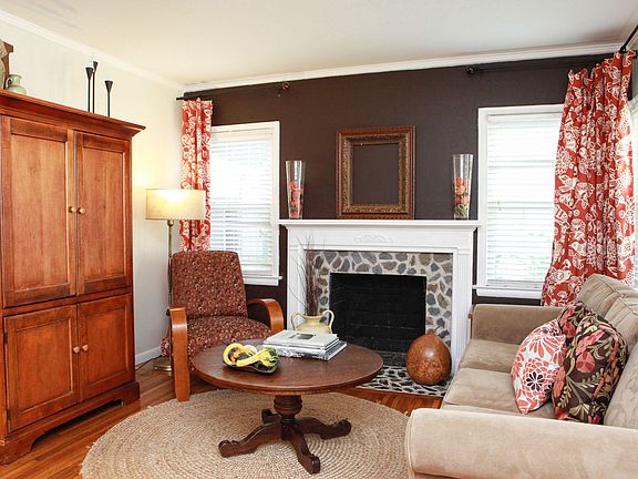 We enter into one of two living areas. This space is currently being used as a formal living room.