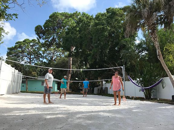 You'll be the only ones with a regulation size beach volleyball court in your neighborhood!