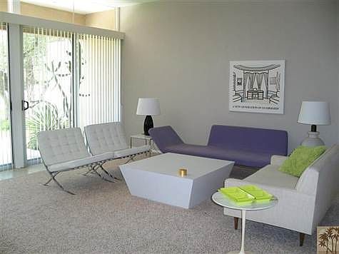 Sleek furnishigns to complement the Mid Century design.