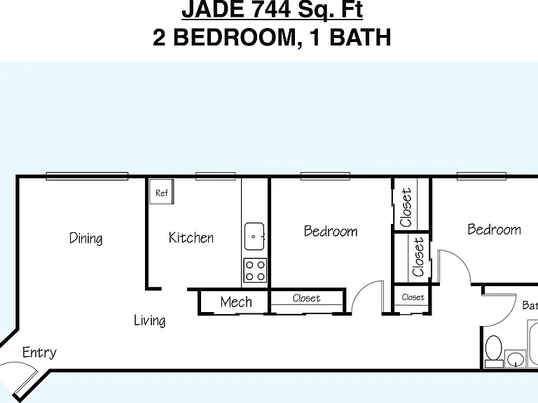 2BR/1BA Jade 2BR/1BA Jade