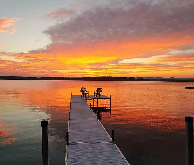Spectacular sunsets to enjoy from the dock, beach or home