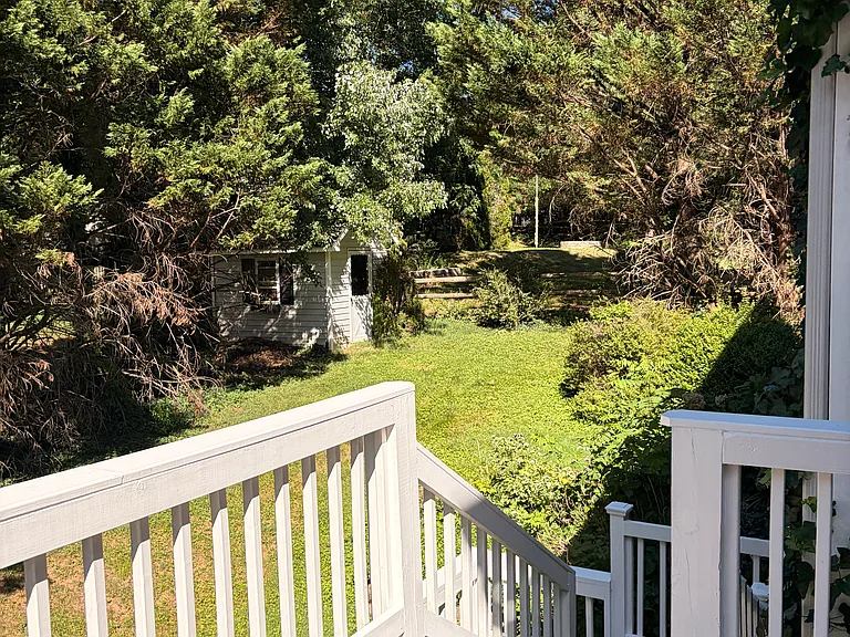 back deck, back yard