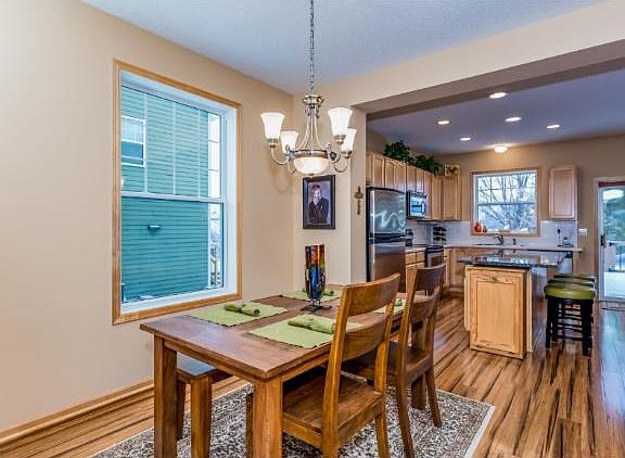 View from entry with 9' ceilings.