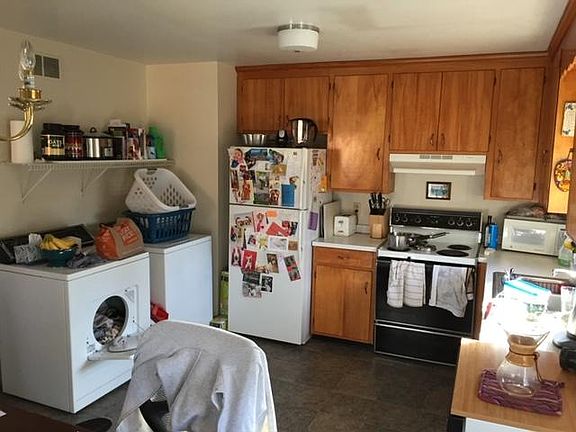 Full-sized washer and dryer.