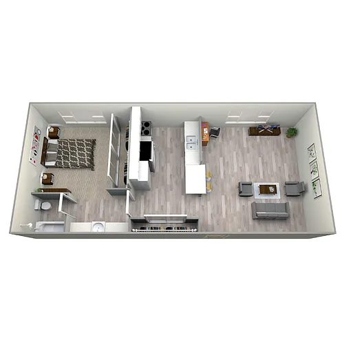 Floor plan 1 Bedroom A