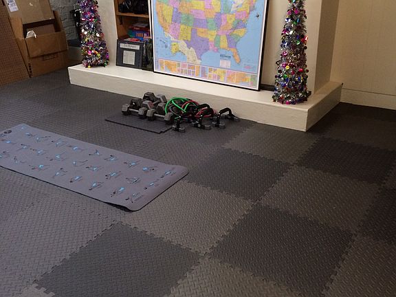 Basement workout room
