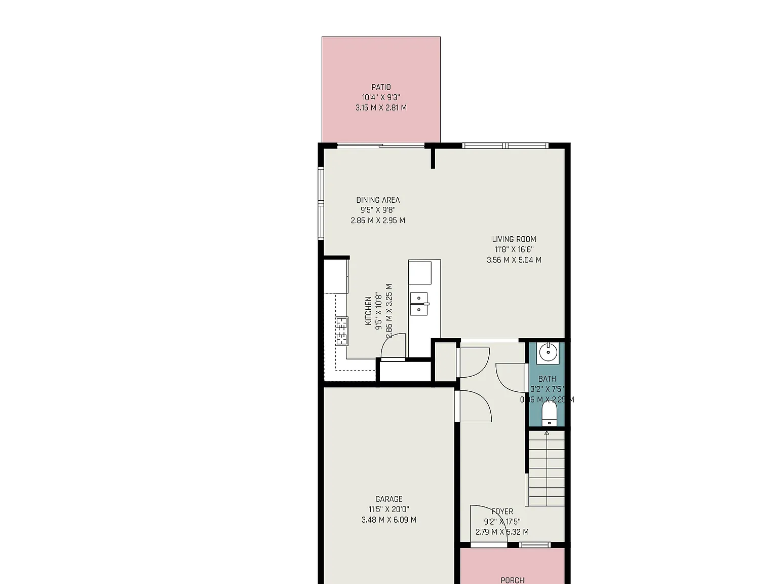 3 bed, 2.5 bath, 1616 sqft, $1,695 — Photo 3