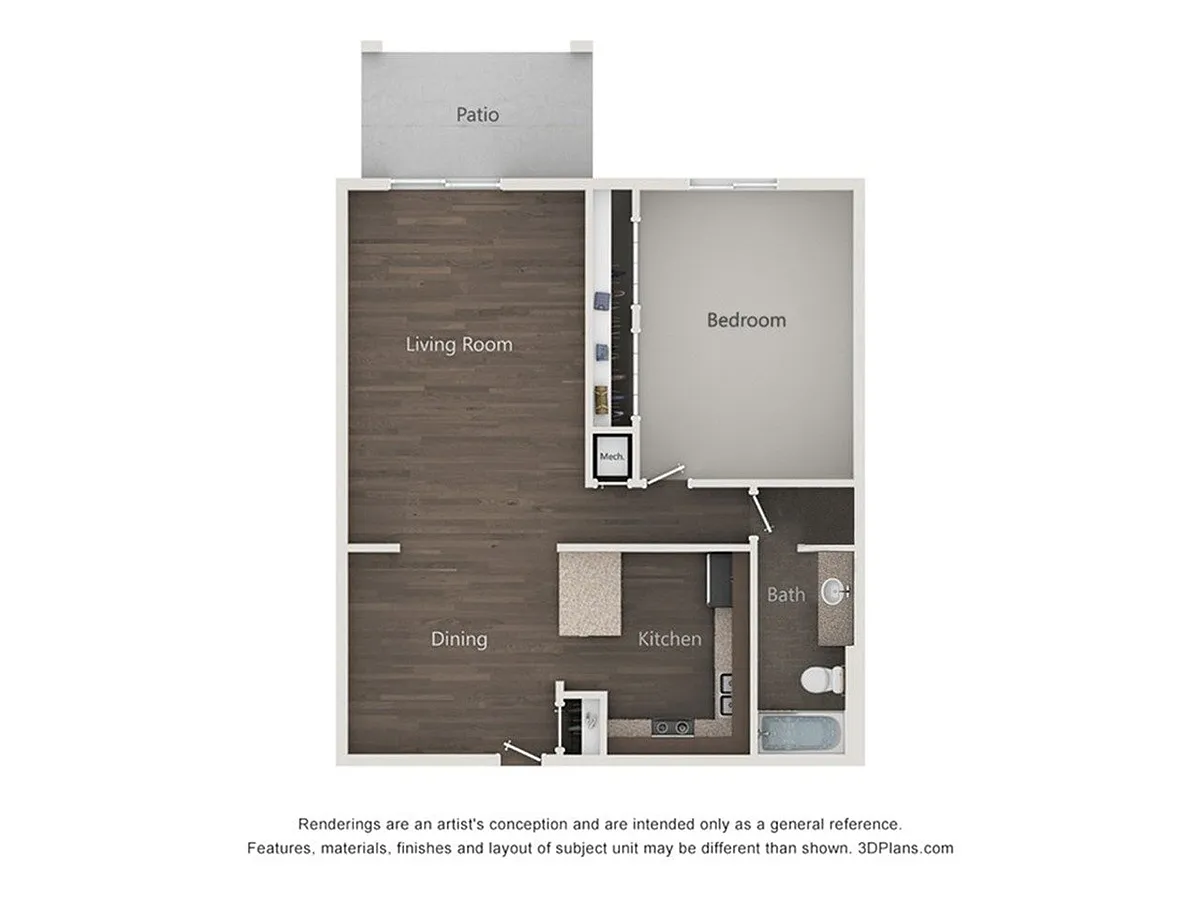 Floor plan 1x1A - Prospect