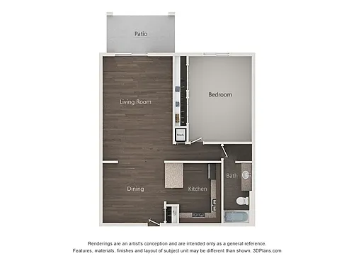 Floor plan 1x1A - Prospect