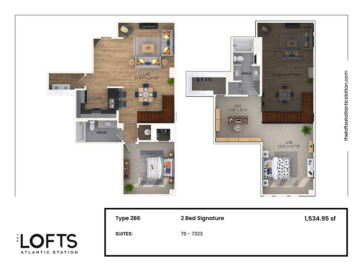 Floor plan 2B6 - 2 Bed Signature