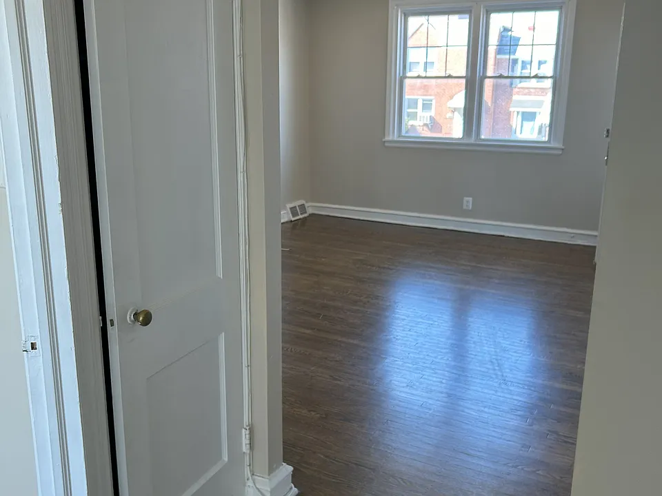 Hall way closet with living room view