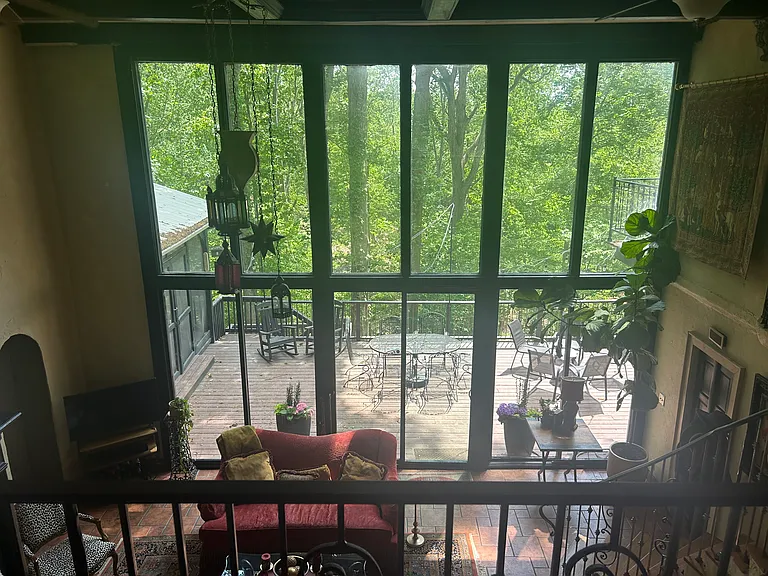 Grand view from upper mezzanine den area.