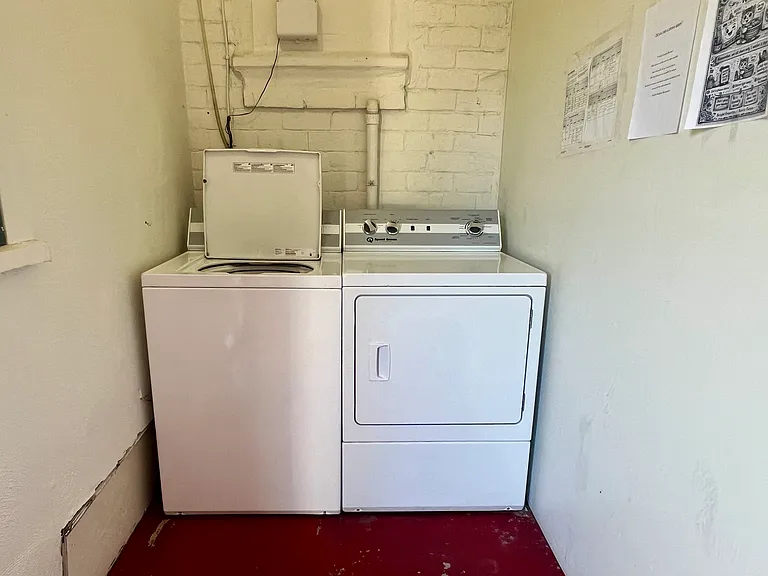 Shared laundry onsite.