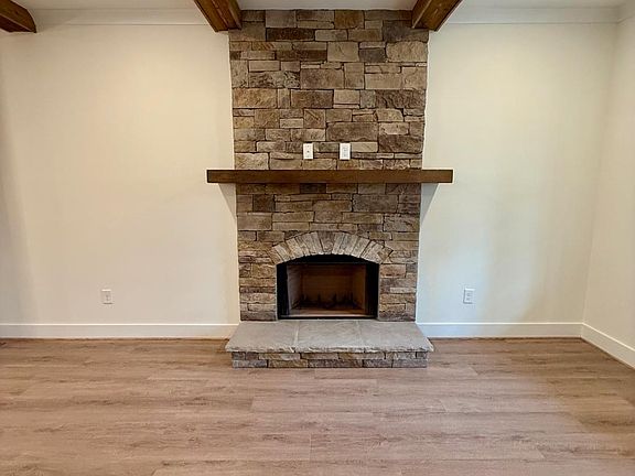 Wood burning fireplace