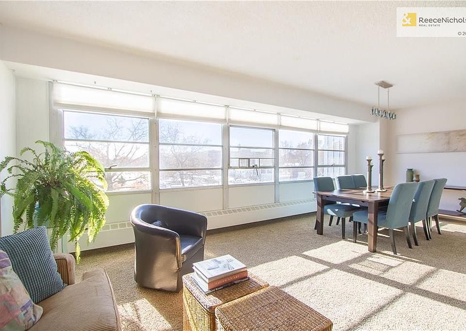 Sunny southern exposure. Open living room, dining room.