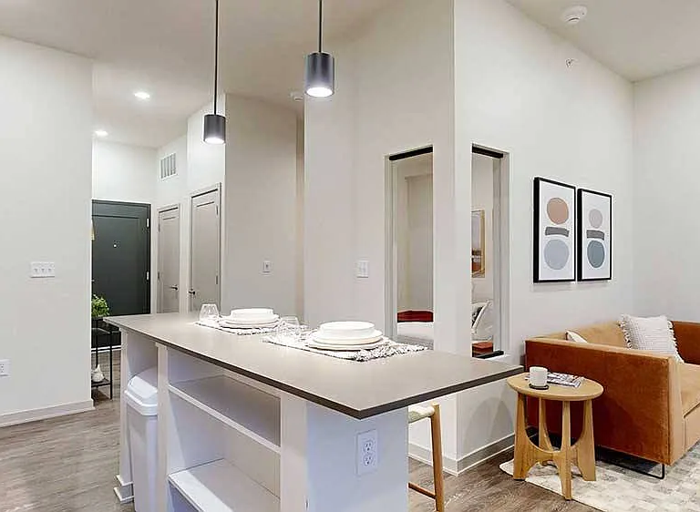 Even our studio homes feature spacious islands, offering a stylish and inviting open layout that's perfect for enjoying meals and entertaining.