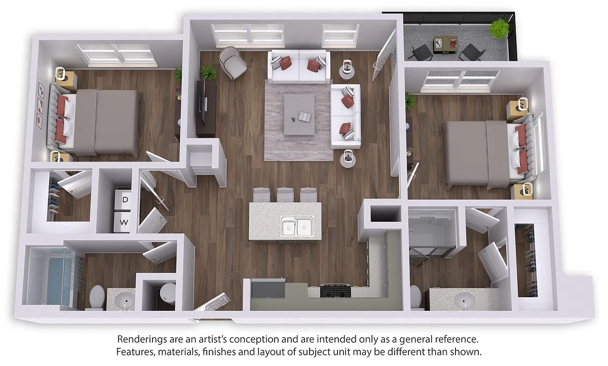 Floor plan B3 - 2 Bed