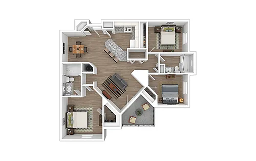 Floor plan Wortham - Renovated
