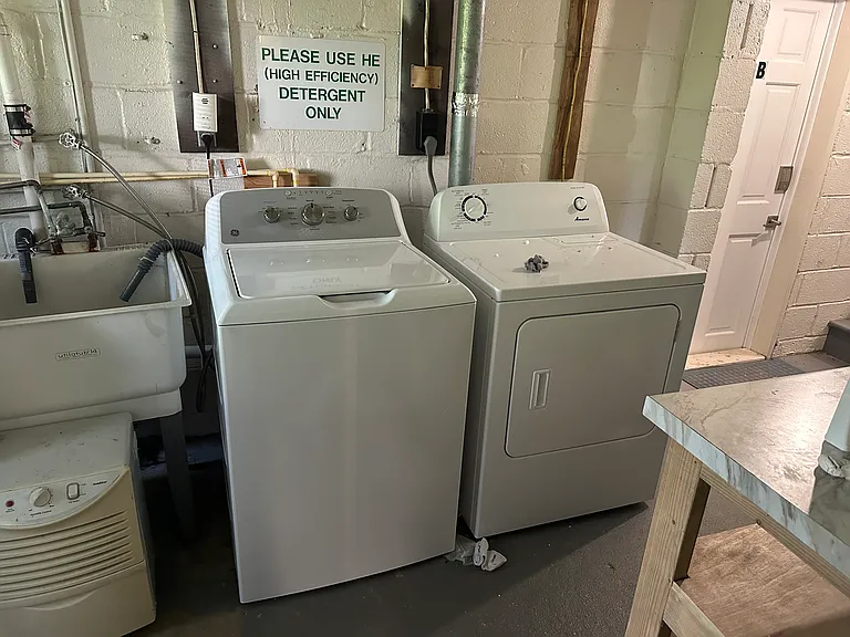 In building shared washer and dryer