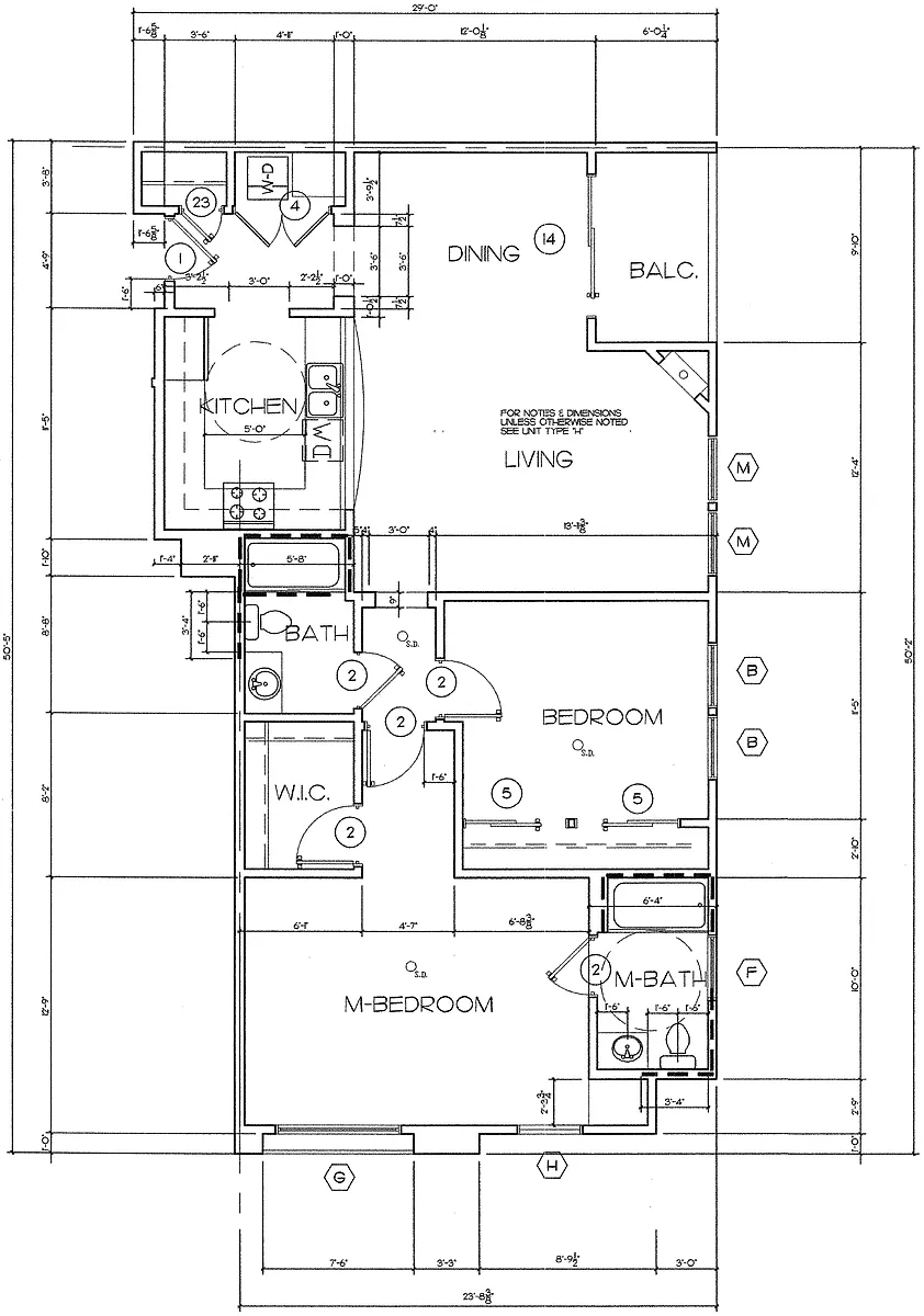 Floor plan 1333 Curson Floorplan M