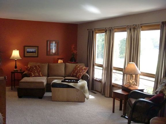 Living area with picture windows