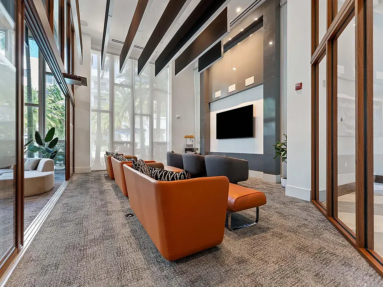 Ultra-luxe theater with surround sound and projection screen TV