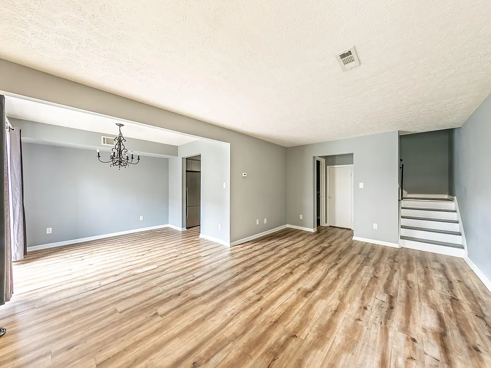 spacious living room dining room