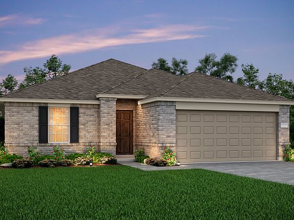 The Eastgate, a one-story home with 2 car garage, shown with Home Exterior N