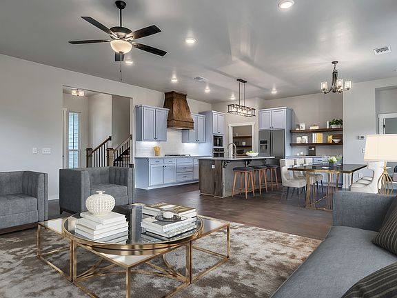 Living Room, Kitchen, Dining Room
