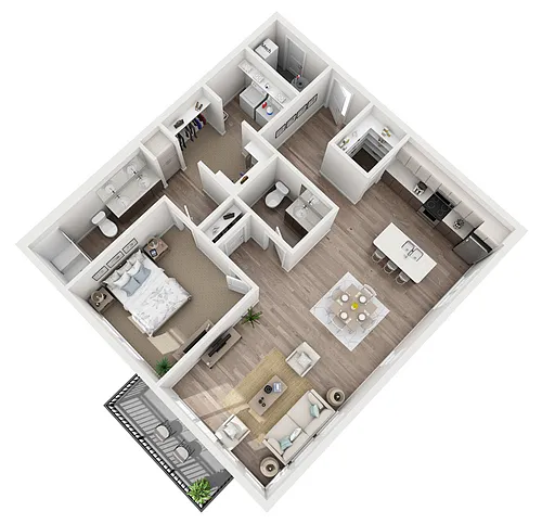 Floor plan Allegro - One Bedroom