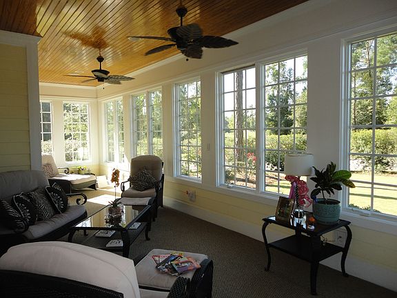 Sunroom off great room